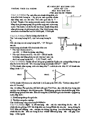 Đề khảo sát học sinh giỏi môn Vật lý Lớp 8 - Năm học 2018-2019 - Trường THCS Gia Khánh